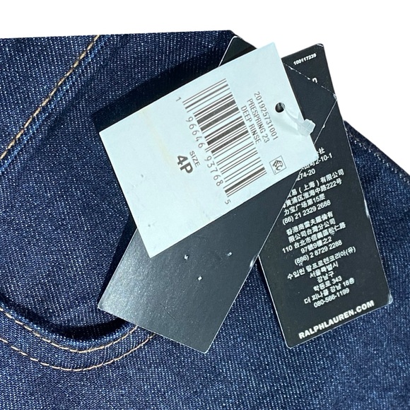 NWT Lauren Ralph Lauren Mid-Rise Wide-Leg Jean size 4P - Picture 13 of 14